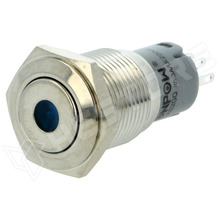 V16-21D-24B-S IP67 / Nyomókapcsoló, vandálbiztos, ON-ON, SPDT, Ø16mm, kék (ONPOW)