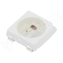 WS2812B-V5W / Programozható LED, WS2812B, RGB, SMD, 5050, PLCC4, 3.7...5.3V DC, 5x5x1.57mm (WS2812B-V5/W / WORLDSEMI)