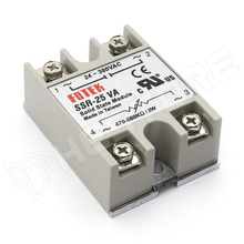 SSR-25VA / Szilárdtest relé - teljesítményszabályzó (SSR), 1-fázisú, 25A, 500K dimmer, 24...380V AC, nullátmenetnél kapcsol, csavarható (SSR-25VA / FOTEK)