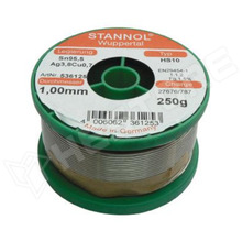 Sn95.5Ag3.8Cu0.7-1-250 / Ólommentes forrasztóón, HS10, 1mm, 250g (593321 / STANNOL)