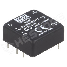 DKMW30F-15 / DC/DC konverter, 30W, Ube: 9...36V DC, Uki1: 15V DC, Uki2: -15V DC (DKMW30F-15 / MEAN WELL)