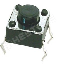 TACT-65K-F / TACT mikrokapcsoló, SPST-NO, THT, 6x6mm, 5mm, fekete (K2-1102DP-C4SW-04)