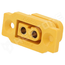 XT60E-F / DC tápcsatlakozó, XT60, aljzat, anya, panelre, 500V DC, 30A (XT60E-F / AMASS)