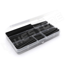 HST-SET140BK / Zsugorcső készlet, 2:1, fekete, 140db-os