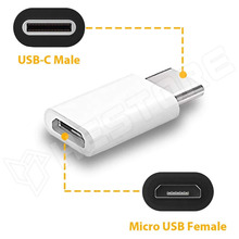 MICRO-TYPEC-WH / Adapter, micro USB-ből Type C, Fehér