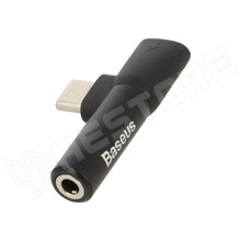 CATL41-01 / Adapter, átalakító, USB-C dugó - USB-C aljzat + Jack 3.5mm aljzat (CATL41-01 / BASEUS)
