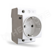 STI685 / DIN, földelt aljzat, Aljzatok száma: 1, szürke, 230V AC, 16A, IP20 (STI685 / Stilo)