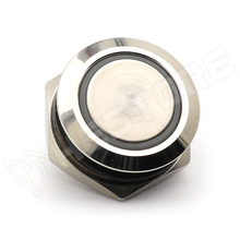 USMS-19-WH / Vandálbiztos nyomógomb, SPST-NO, 12V fehér LED világítás