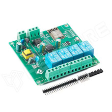 RELC-4CH-ESP12F-UNIPOWER / 4 csatornás relé modul, 90...250V AC/ 7...30V DC / 5V DC, ESP-12F, WiFi, 4MB
