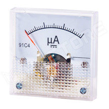 91C4-DC200UA-D / Panelműszer, analóg árammérő, Deprez, 45x45x35.5mm, direkt mérő, 0...200μA DC
