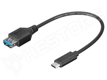 USBC - USB3.0 OTG / Kábel, USB A-USB C, OTG 0.2m (Goobay)