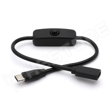 USB-C-SW-BK / USB-C toldó kapcsolóval, 280mm, 4A, fekete