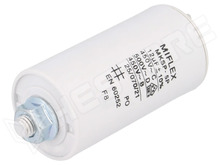 12uF 400/450VAC / Motor kondenzátor, motorokhoz, üzemi, 12µF, 450V, Ø35x83mm, csatlakozók 6,4x0,8mm (I15KV612K-B / MIFLEX)