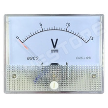 69C9-DC15V / Panelműszer, analóg feszültségmérő, Deprez, 80x64x61mm, 0...15V DC