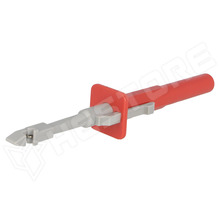 AX-CP-03-R / Mérőtüske, átlyukasztós, 10A, 4mm banán aljzat, piros (AX-CP-03-R / AXIOMET)