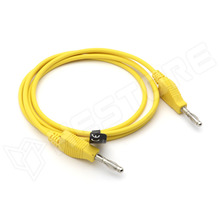TLM8Y / Mérőkábel, banándugó 4mm, kétoldalas, 30V AC, 3A, 1m, sárga (TLM8Y / VELLEMAN)