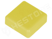 TACT-2BSYL / Nyomógomb sapka, négyzetes, 12x12mm, sárga (TACT-2BSYL)