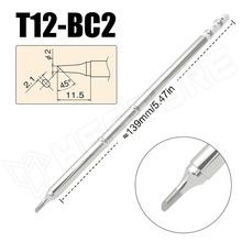T12-BC2 / Pákahegy, ferde végű, 2mm, T12 és 936 típusú forrasztópákához