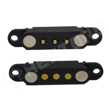 MGNTCON254-PAIR-3P-PM / Mágneses csatlakozó pár, 3 pólusú pogo pin, 2.54mm, panelre szerelhető