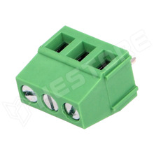 KF128-5.08-3P / PCB sorkapocs, 90 fokos, 5.08mm, 3 pólusú, zöld