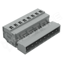 231-608 / Csatlakozó dugó, apa, CAGE CLAMP®, 2.5 mm2, mm láb távolság, 8 pólusú, szürke (231-608 / WAGO)