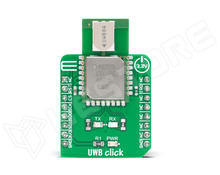 UWB CLICK / ClickBoard UWB RF modul pocízionáláshoz, DWM1000 alapú, 3.5÷6.5GHz, SPI, 2.8÷3.6VDC, SMD (UWB CLICK / MIKROELEKTRONIKA)
