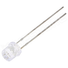 EVL-50FC-YE / LED, 5mm, lapos, víztiszta, sárga