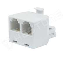 RJ12-6P6C-Y-SPLITTER / Y elosztó, 6p6c, RJ12 aljzat x2, RJ12 dugó