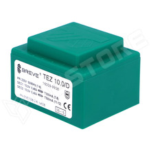 TEZ10/D230/10.5-10.5V / PCB transzformátor, kiöntött, 230V AC, 10.5V, 10.5V, 476.1mA, 10VA (TEZ10/D230/10.5-10.5V / BREVE TUFVASSONS)