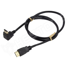 HDMI-61294 / Kábel, HDMI dugó - HDMI 90° dugó, HDMI 2.0, 1m (61294 / Goobay)