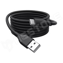 AK-300340-005-S / Kábel, USB-A - USB-C dugó, USB 2.0, 0.5m, fekete (AK-300340-005-S / DIGITUS)