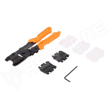 ENGINEER-PAD-02 / Krimpelő szerszámkészlet, 3 cserélhető pofával, 0.7...3.7mm2, 32AWG...18AWG (PAD-02 / ENGINEER)