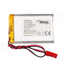 AKY-LP573450 / Akkumulátor, Li-Po, 3.7V, 980mAh, 5.7 x 34 x 50mm (AKY0081 / LP573450 / AKYGA BATTERY)
