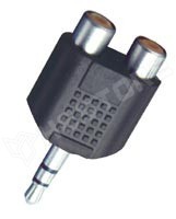 ACX-10 / 3.5 stereo jack dugó - 2 RCA aljzat