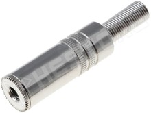 ACA-206 / 3,5 mm jack aljzat, mono, lengő, fém