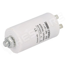 CBB60E-6UF-450 / Motor kondenzátor, motorokhoz, üzemi, 6µF, 450V, Ø35x65mm, 6,3mm csatlakozó, toldóidom (CBB60E-6/450 / SR PASSIVES)