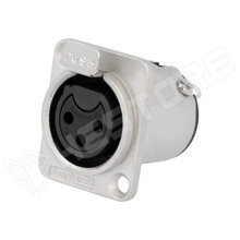 AC3FDZ, Csatlakozó, XLR aljzat, anya, 3P, panelre (AC3FDZ / AMPHENOL)