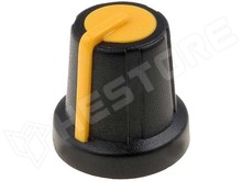 GMN-2YL / Pot. gomb, 6mm, sárga (SR PASSIVES)