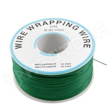 WW-GREEN / Zöld PVC borítású wrap huzal, 0.5mm AWG30, 230m