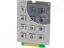 Keypad 12-10 / Billentyűzet, fém, LED világítás (ACCORD)