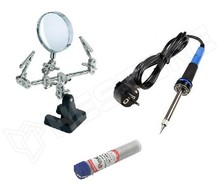 HESET-12 / Paneltartó állvány és forrasztópáka, ajándék forrasztóón-tollal