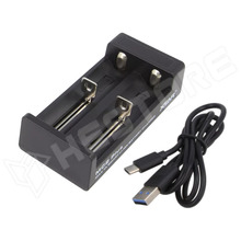 XTAR-MC2-PLUS / Mikroprocesszoros akkumulátortöltő, Li-Ion, 3.6/3.7V, 1A, 5V DC, Type-C kábel (MC2 PLUS / XTAR)