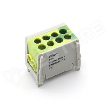 HLAK 25-1/2-STI286, Főáramköri leágazó sorkapocs, 4 x 25mm2, zöld-sárga (STI286 / STILO)