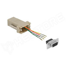 DELOCK-66770 / Adapter, D-Sub 9pin aljzat, RJ11 aljzat, szürke, 6p4c (66770 / DELOCK)