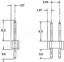 ZL202-14G (DS1021-27SF11) / Tüskesor egyenes 2x7 pin, 2.54mm (CONNFLY)