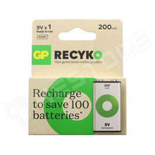 200mA NiMH 8.4V / Akkumulátor, 6F22, R22 (20R8H / GP)