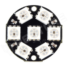 WS2812-RING7 / WS2812 RGB LED korong modul, 7 LED