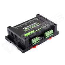 MODBUS-RTU-RELAY-8CH-B / 8 csatornás relé modul, RS485, Modbus RTU, DIN sín (WAVESHARE)