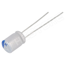A750EK227M1AAAE018 / Kondenzátor, polimer, 220µF, 10V DC, Ø6.3x8mm, 2.5mm, ±20%, -55...105°C, THT, low ESR (A750EK227M1AAAE018 / KEMET)