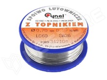 LC60-1.00/0.1 / Forrasztóón, Sn60Pb40, SW26, 1.1.2.B, ROL1, 1mm, 100g (Sn60Pb40 SW26/2,5% (1.1.2.B) 1mm 100g / CYNEL)